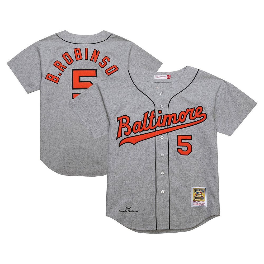 Men's Mitchell & Ness Brooks Robinson Gray Baltimore Orioles