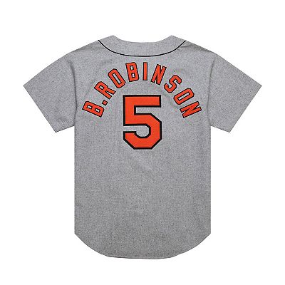 Men's Mitchell & Ness Brooks Robinson Gray Baltimore Orioles