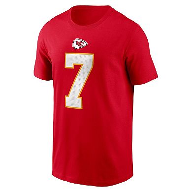 Men's Nike Harrison Butker Red Kansas City Chiefs Name & Number T-Shirt