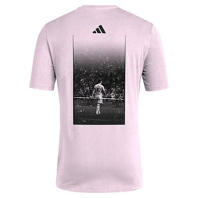 Men's adidas Lionel Messi Light Pink Inter Miami CF Greatest of All Time T-Shirt