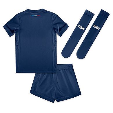 Preschool Nike Navy Paris Saint-Germain 2024/25 Home Replica Stadium Kit Set