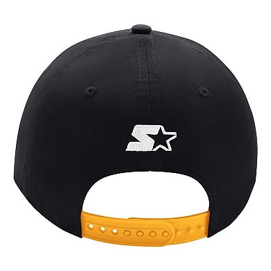 Men's Starter Black/Gold Boston Bruins Two-Tone Tailsweep Mascot Adjustable Hat