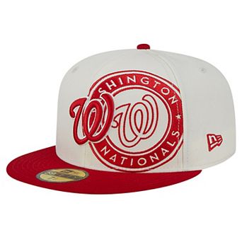 Men's New Era Cream/Red Washington Nationals Lonestar 59FIFTY Fitted Hat