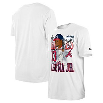 Men's New Era Ronald AcuÃ±a Jr. White Atlanta Braves Caricature T-Shirt