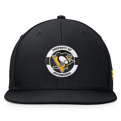 Men's Fanatics Black Pittsburgh Penguins Authentic Pro Training Camp Snapback Hat