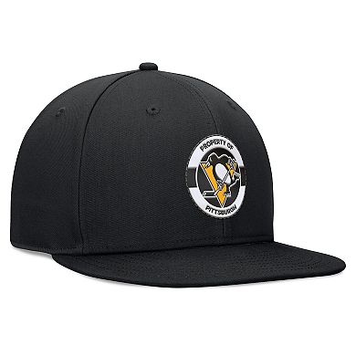 Men's Fanatics Black Pittsburgh Penguins Authentic Pro Training Camp Snapback Hat