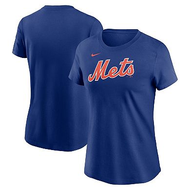 Women's Nike Royal New York Mets Wordmark T-Shirt