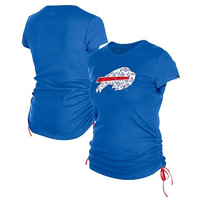 Women s New Era Royal Buffalo Bills Ruched Side T Shirt