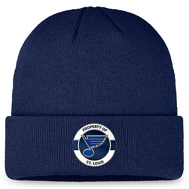 Men's Fanatics Navy St. Louis Blues Authentic Pro Training Camp Cuffed Knit Hat