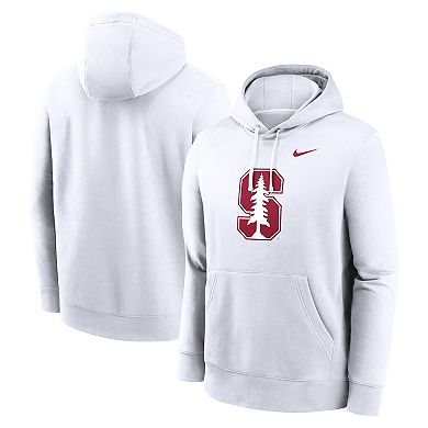 Men's Nike White Stanford Cardinal Primetime Club Fleece Pullover Hoodie