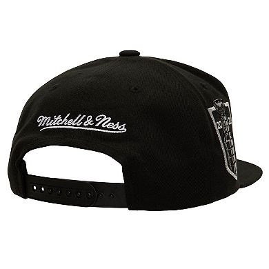 Men's Mitchell & Ness Black Colorado Avalanche Core Top Spot Snapback Hat