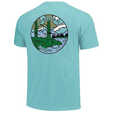 Unisex Teal Oregon Ducks Scenic Comfort Colors T-Shirt