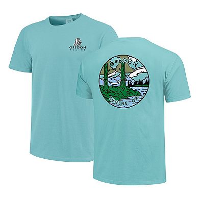 Unisex Teal Oregon Ducks Scenic Comfort Colors T-Shirt