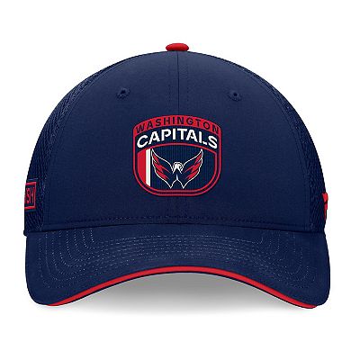 Men's Fanatics Navy Washington Capitals 2024 NHL Draft On Stage Trucker Adjustable Hat