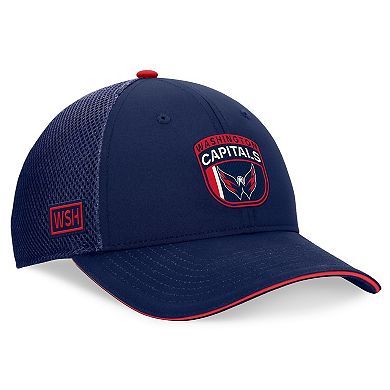 Men's Fanatics Navy Washington Capitals 2024 NHL Draft On Stage Trucker Adjustable Hat
