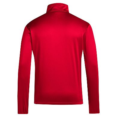 Men's adidas Scarlet Nebraska Huskers 2024 Coaches Sideline Quarter-Zip Top