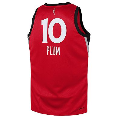 Youth Nike Kelsey Plum Red Las Vegas Aces Rebel Edition Player Jersey