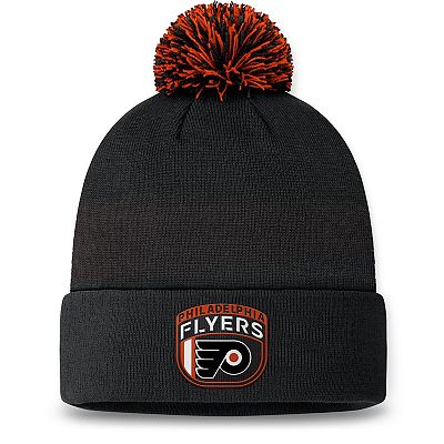 Men s Fanatics Black Philadelphia Flyers 2024 NHL Draft Cuffed Knit Hat with Pom
