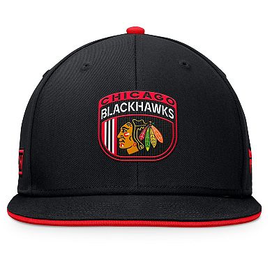 Men's Fanatics Black Chicago Blackhawks 2024 NHL Draft Snapback Hat