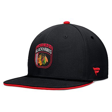 Men's Fanatics Black Chicago Blackhawks 2024 NHL Draft Snapback Hat