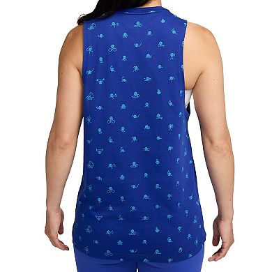 Women's Nike Blue Team USA Icon Allover Print Muscle Tank Top