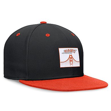 Men's Nike Black/Orange San Francisco Giants City Connect True Fitted Hat