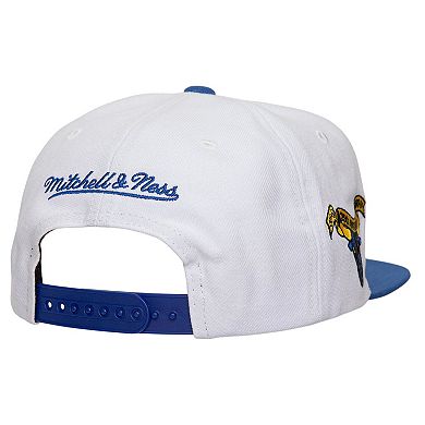 Men's Mitchell & Ness White/Blue Chicago Bulls Core V Snapback Hat