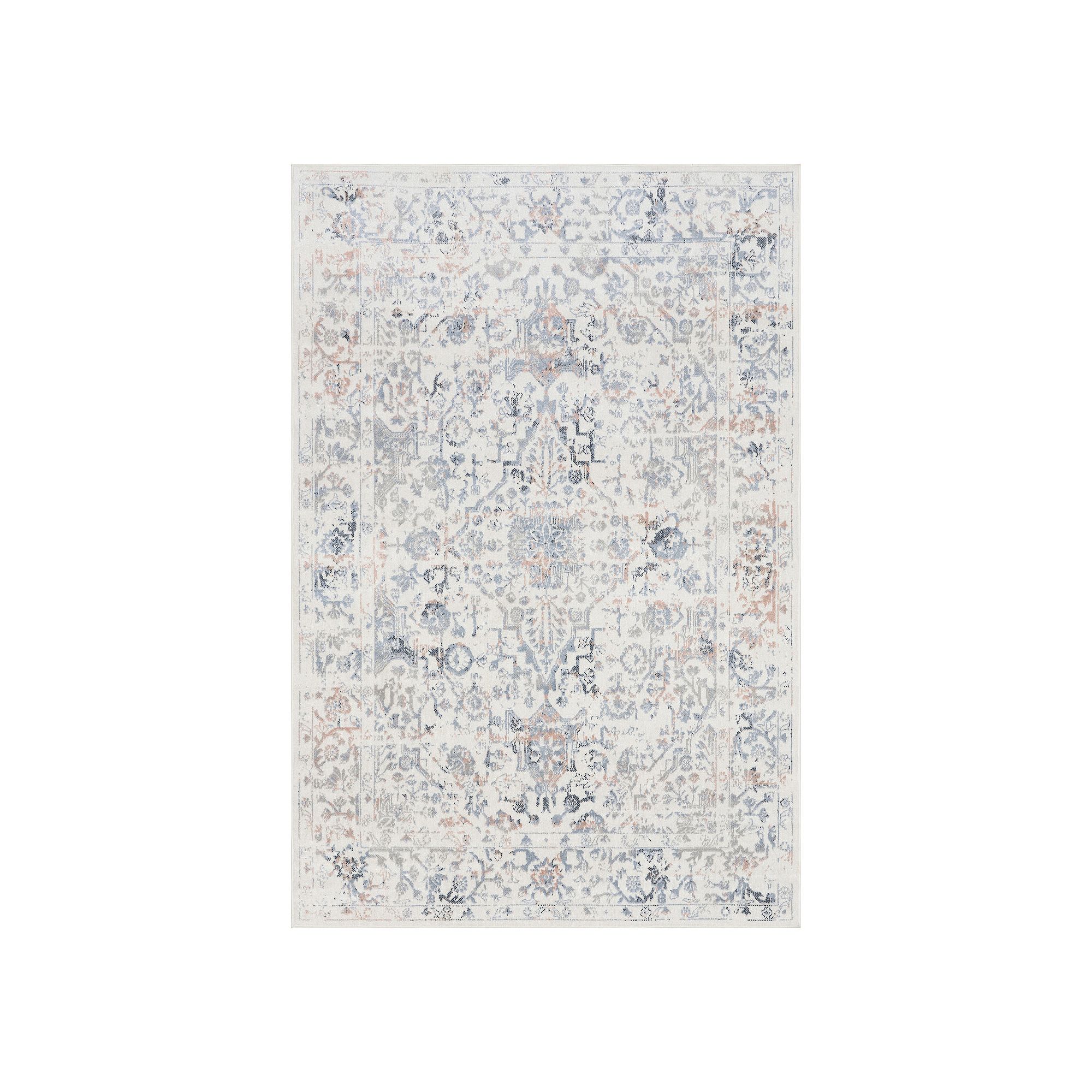 nuLOOM Everlee Faded Persian Machine Washable Area Rug, Blue