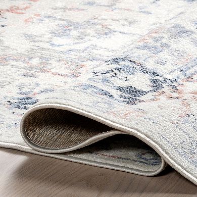nuLOOM Everlee Faded Persian Machine Washable Area Rug