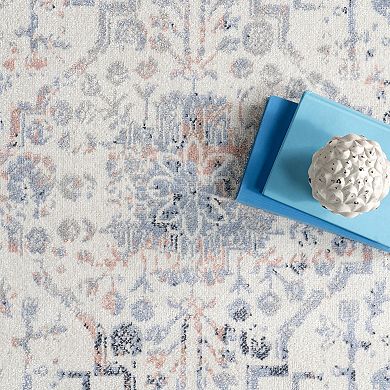 nuLOOM Everlee Faded Persian Machine Washable Area Rug