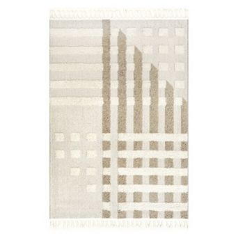 nuLOOM Cordelia Fragmented Stripes Tasseled Area Rug