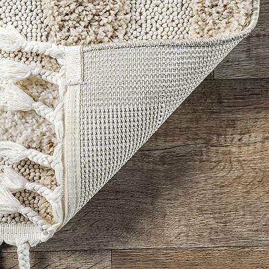 nuLOOM Cordelia Fragmented Stripes Tasseled Area Rug
