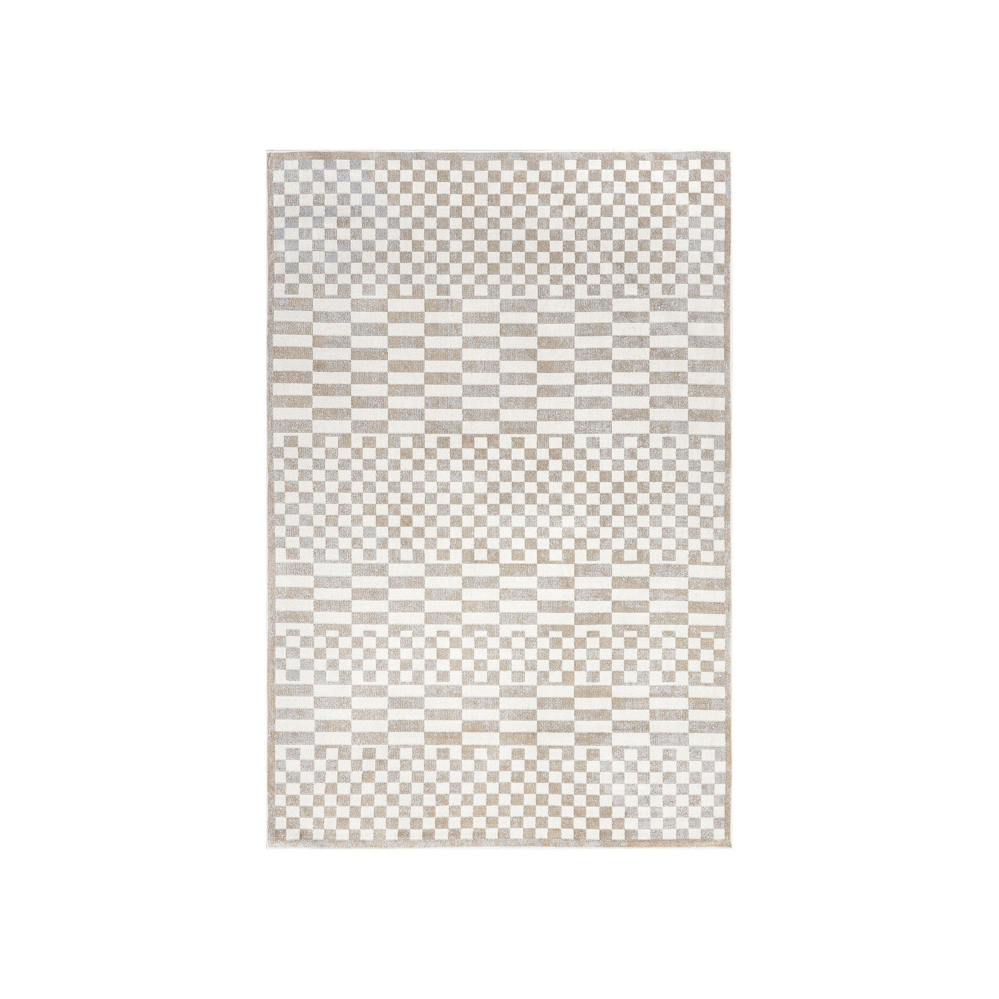 nuLOOM Nikita Faded Geometric Machine Washable Area Rug, Beige