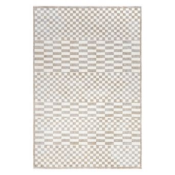 nuLOOM Nikita Faded Geometric Machine Washable Area Rug