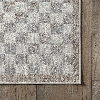 nuLOOM Nikita Faded Geometric Machine Washable Area Rug