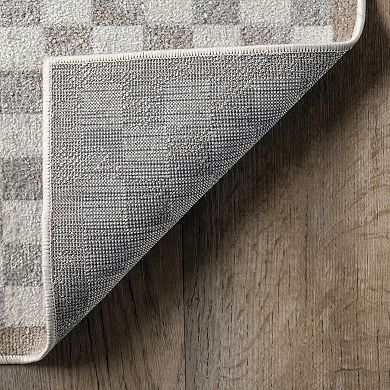 nuLOOM Nikita Faded Geometric Machine Washable Area Rug