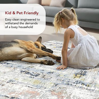 nuLOOM Aaliyah Casual Abstract Machine Washable Area Rug