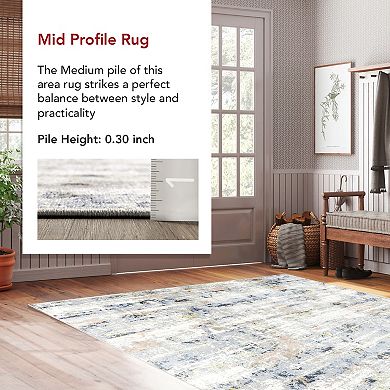nuLOOM Aaliyah Casual Abstract Machine Washable Area Rug