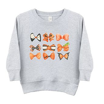 Coquette Girl Halloween Bow Chart Toddler Graphic Sweatshirt
