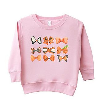 Coquette Girl Halloween Bow Chart Toddler Graphic Sweatshirt