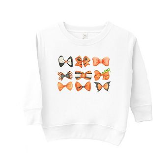 Coquette Girl Halloween Bow Chart Toddler Graphic Sweatshirt