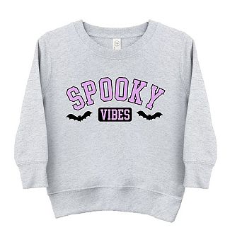 Spooky Vibes Bats Toddler Graphic Sweatshirt