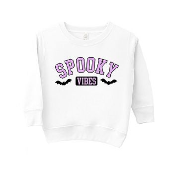 Spooky Vibes Bats Toddler Graphic Sweatshirt