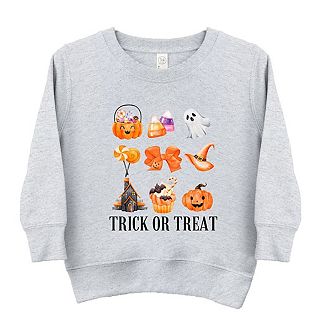Trick Or Treat Chart Toddler Graphic Sweatshirt