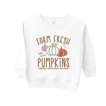 Colorful Farm Fresh Pumpkins Toddler Graphic Sweatshirt
