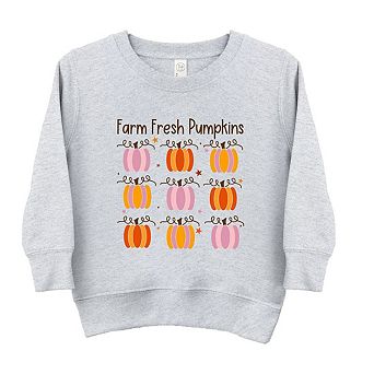Farm Fresh Pumpkins Chart Toddler Graphic Sweatshirt