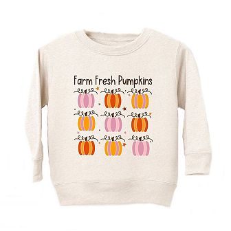 Farm Fresh Pumpkins Chart Toddler Graphic Sweatshirt