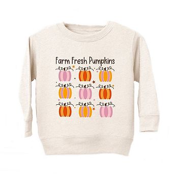 Farm Fresh Pumpkins Chart Toddler Graphic Sweatshirt