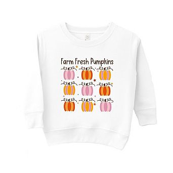Farm Fresh Pumpkins Chart Toddler Graphic Sweatshirt