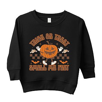 Smell My Feet Checkered Toddler Graphic Sweatshirt
